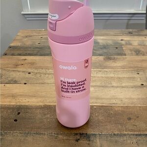 Owala Pink Insulated Water Bottle with Built-In Straw